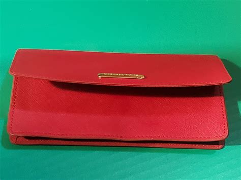 red michael kors checkbook wallet|Michael Kors small red purse.